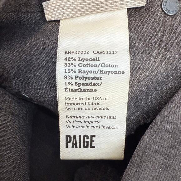 Paige Jeans Women's 25 (2) Black Verdugo Ultra Skinny Skater Girl Goth Preppy - Picture 8 of 14